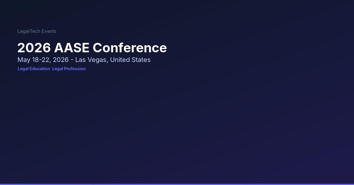 2026 AASE Conference | LegalTech Events