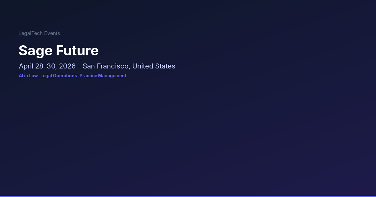 Sage Future | LegalTech Events
