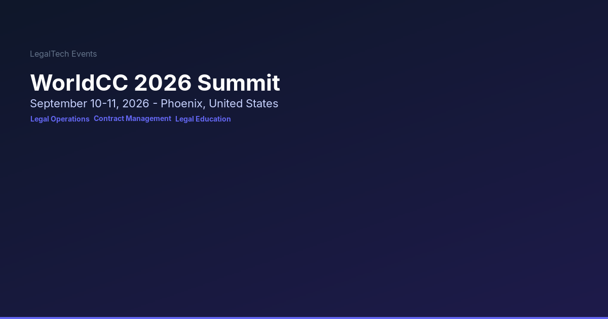 Worldcc WorldCC 2026 Summit | LegalTech Events